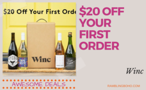 Delivering high quality wines, backed by a 100% guarantee. #deals #winc #subscription RamblingBoho.com